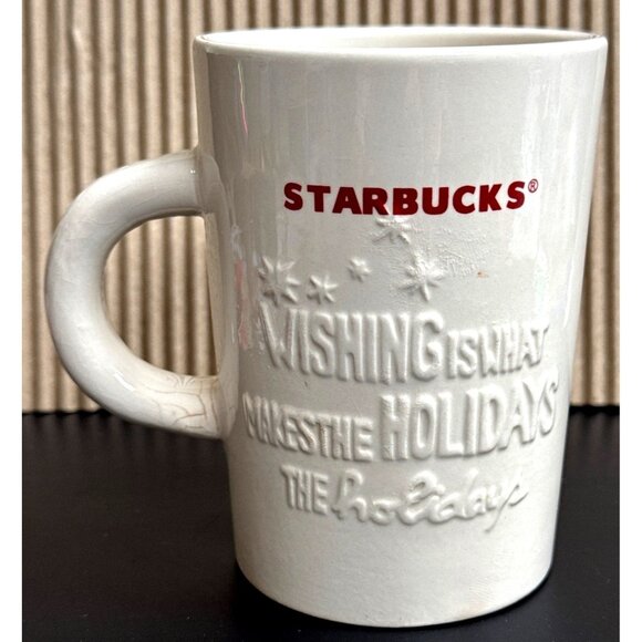Starbucks 2010 Wishing Is What Makes The Holidays 16 oz Christmas 3D Mug Cup - Picture 2 of 7